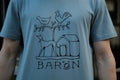 T-shirt - Mineral Blue - Front "Dog House" Design