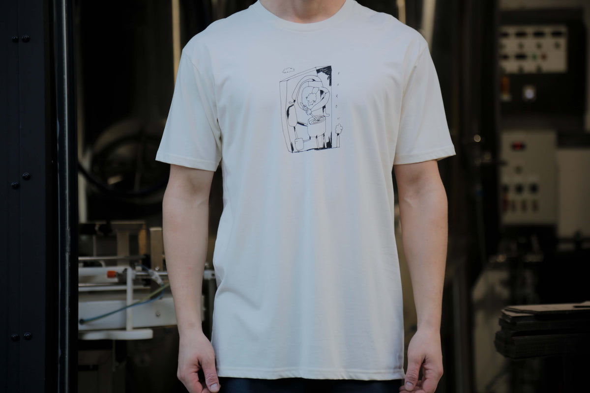 T-shirt - Ecru - Front "Mashing" Design