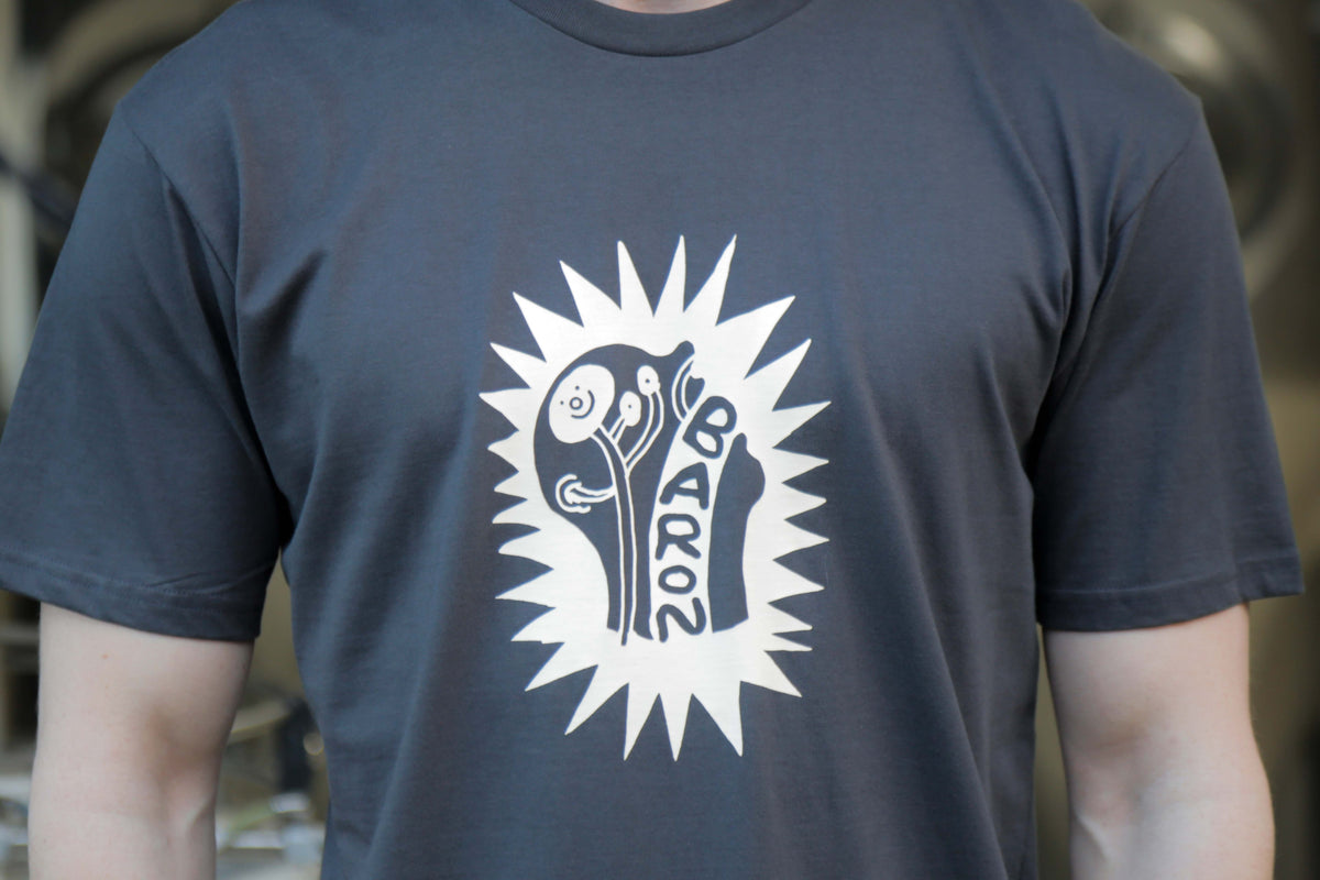 T-shirt - Charcoal - Front "Glug" Design