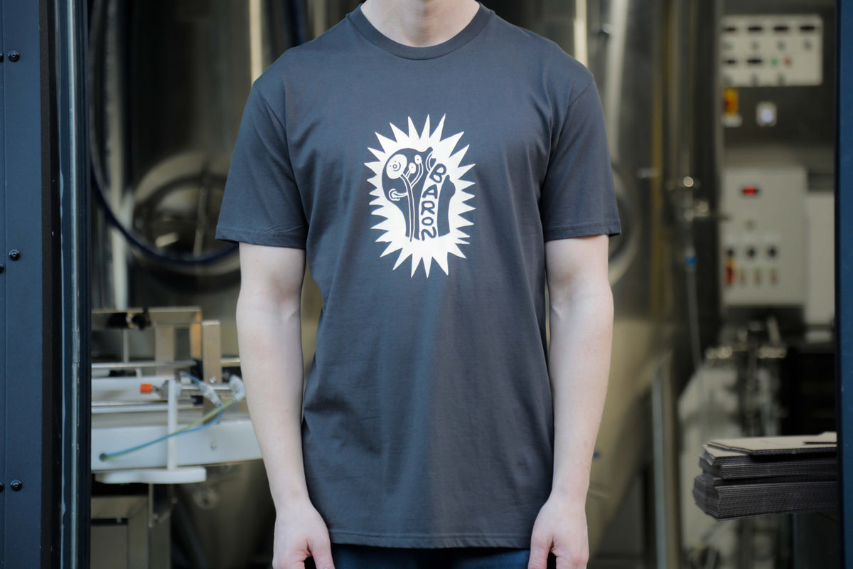 T-shirt - Charcoal - Front "Glug" Design